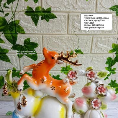TƯỢNG HƯƠU VÀ HỒ LÔ VÀNG